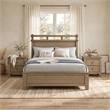 Queen Bedroom Set- Vineyard Oak Brown- 3 Piece Set with 2 Nightstands
