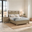 Queen Bedroom Set- Vineyard Oak Brown- 3 Piece Set with 2 Nightstands
