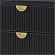 California King Bedroom Set- Black and Gold- 2 Piece Set with Nightstand