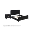 California King Bedroom Set- Black and Gold- 2 Piece Set with Nightstand