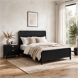 California King Bedroom Set- Black and Gold- 2 Piece Set with Nightstand