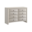 Queen Bedroom Set- Antique White Zinc- 4pc w 2 Nightstands- Dresser