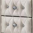 Full Bedroom Set- Upholstered Storage Design- Beige- 3pc w NS- Dresser