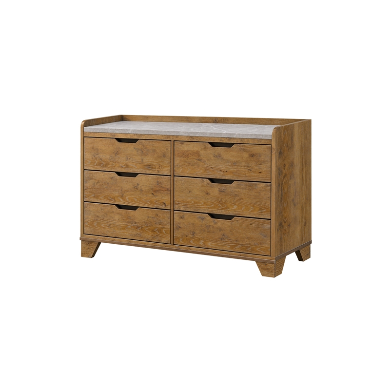King Bedroom Set- Light Aspen Brown Gray- 4pc w 2 Nightstands- Dresser