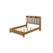 King Bedroom Set- Light Aspen Brown Gray- 3pc w 2 Nightstands