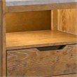King Bedroom Set- Light Aspen Brown Gray- 3pc w 2 Nightstands