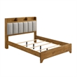 King Bedroom Set- Light Aspen Brown Gray- 2pc w Nightstand