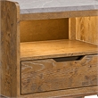 King Bedroom Set- Light Aspen Brown Gray- 2pc w Nightstand
