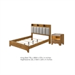 King Bedroom Set- Light Aspen Brown Gray- 2pc w Nightstand