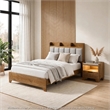 King Bedroom Set- Light Aspen Brown Gray- 2pc w Nightstand