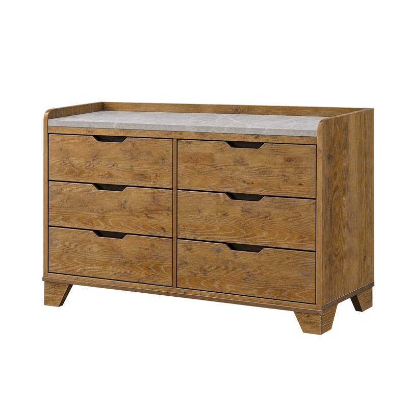 Queen Bedroom Set- Light Aspen Brown Gray- 5pc w 2 Nightstands