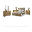 Queen Bedroom Set- Light Aspen Brown Gray- 5pc w 2 Nightstands