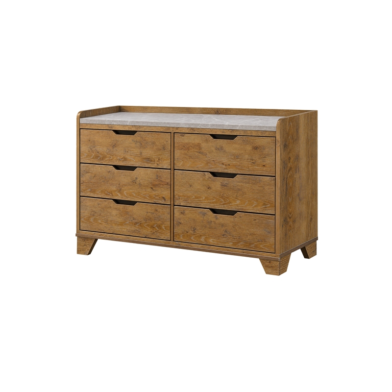 Queen Bedroom Set- Light Aspen Brown Gray- 5pc w 2 Nightstands- Chest