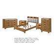 Queen Bedroom Set- Light Aspen Brown Gray- 5pc w 2 Nightstands- Chest