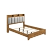 Queen Bedroom Set- Light Aspen Brown Gray- 4pc w 2 Nightstands- Dresser