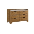 Queen Bedroom Set- Light Aspen Brown Gray- 4pc w 2 Nightstands- Dresser
