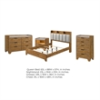 Queen Bedroom Set- Light Aspen Brown Gray- 4pc w Nightstand- Dresser