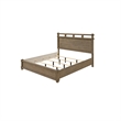 Queen Bedroom Set- Panel Design- Antique Oak Brown- 5pc w 2 Nighstands