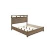 Queen Bedroom Set- Panel Design- Antique Oak Brown- 5pc w 2 Nighstands