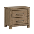 Queen Bedroom Set- Panel Design- Antique Oak Brown- 5pc w 2 Nighstands