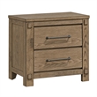 Queen Bedroom Set- Panel Design- Antique Oak Brown- 4pc w 2 Nighstands