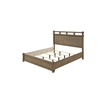 Queen Bedroom Set- Panel Design- Antique Oak Brown- 3pc w 2 NS
