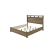 Queen Bedroom Set- Panel Design- Antique Oak Brown- 2pc w NS