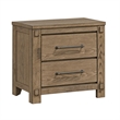 Queen Bedroom Set- Panel Design- Antique Oak Brown- 2pc w NS