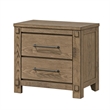 Queen Bedroom Set- Panel Design- Antique Oak Brown- 2pc w NS
