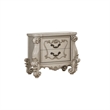 King Bedroom Set- Upholstered Design- Gray White- 3pc w 2 Nightstands