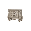 King Bedroom Set- Upholstered Design- Gray White- 3pc w 2 Nightstands