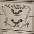 King Bedroom Set- Upholstered Design- Gray White- 3pc w 2 Nightstands