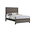 Full Bedroom Set- Gray and Black- 2 Piece Set with Nightstand
