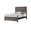 Full Bedroom Set- Gray and Black- 2 Piece Set with Nightstand