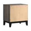 Full Bedroom Set- Gray and Black- 2 Piece Set with Nightstand