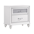 Queen Bedroom Set- White and Gray- 2 Piece Set with Nightstand