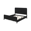 Queen Bedroom Set- Black and Gold- 2 Piece Set with Nightstand