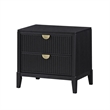 Queen Bedroom Set- Black and Gold- 2 Piece Set with Nightstand