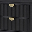 Queen Bedroom Set- Black and Gold- 2 Piece Set with Nightstand