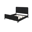 King Bedroom Set- Black and Gold- 2 Piece Set with Nightstand