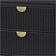 King Bedroom Set- Black and Gold- 2 Piece Set with Nightstand