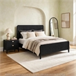 King Bedroom Set- Black and Gold- 2 Piece Set with Nightstand