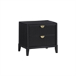 King Bedroom Set- Black and Gold- 3 Piece Set with 2 Nightstands