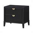 King Bedroom Set- Black and Gold- 3 Piece Set with 2 Nightstands