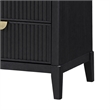 King Bedroom Set- Black and Gold- 3 Piece Set with 2 Nightstands