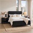 King Bedroom Set- Black and Gold- 3 Piece Set with 2 Nightstands