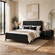 King Bedroom Set- Black and Gold- 3 Piece Set with 2 Nightstands
