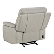 Zelda Power Glider Recliner- Power Headrest- USB- Gray Genuine Leather