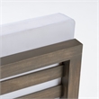 Carie Outdoor Right Arm Chair- White Cushions- Slatted Gray Wood