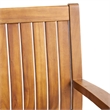 Alison Outdoor Dining Chair Set of 2- Brown Acacia Wood- Slat Panel